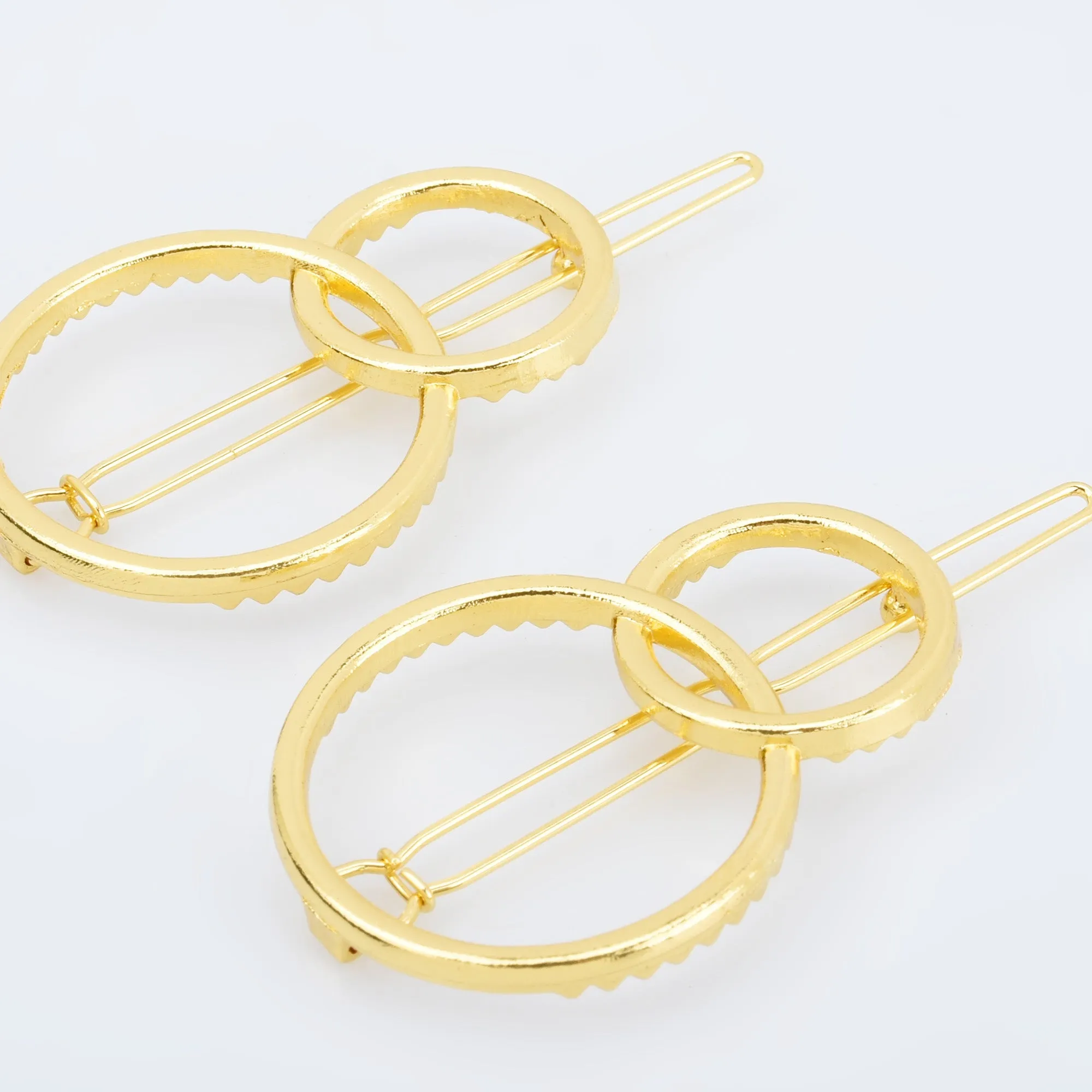 1 1/4 Alloy Geometric minimalistic hair clip Minimalist Hair Accessory Circle hair clip Ladies Hair Jewelry 5pcs 102911