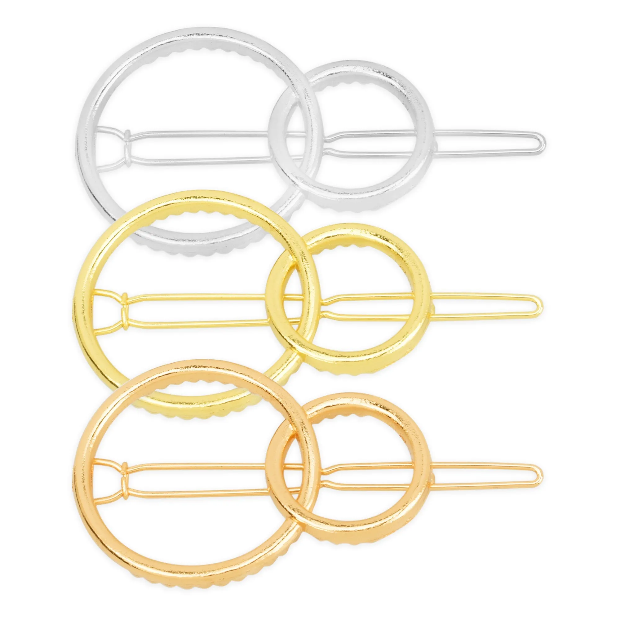 1 1/4 Alloy Geometric minimalistic hair clip Minimalist Hair Accessory Circle hair clip Ladies Hair Jewelry 5pcs 102911