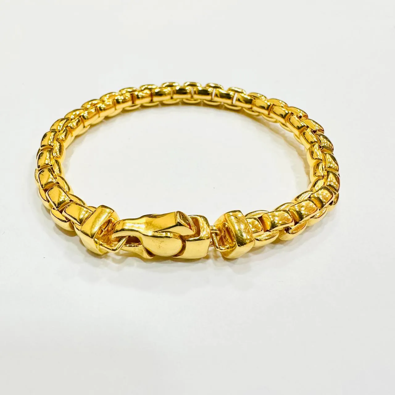 22k / 916 Gold Semi Solid Anchor Bracelet V1