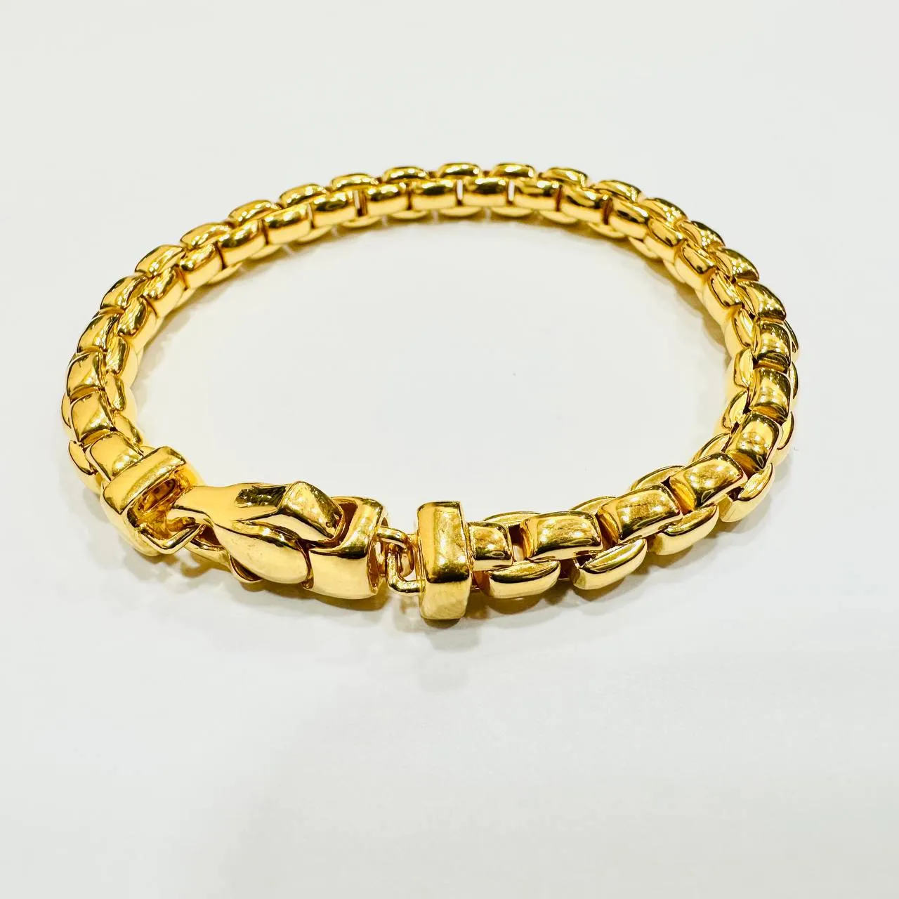 22k / 916 Gold Semi Solid Anchor Bracelet V1