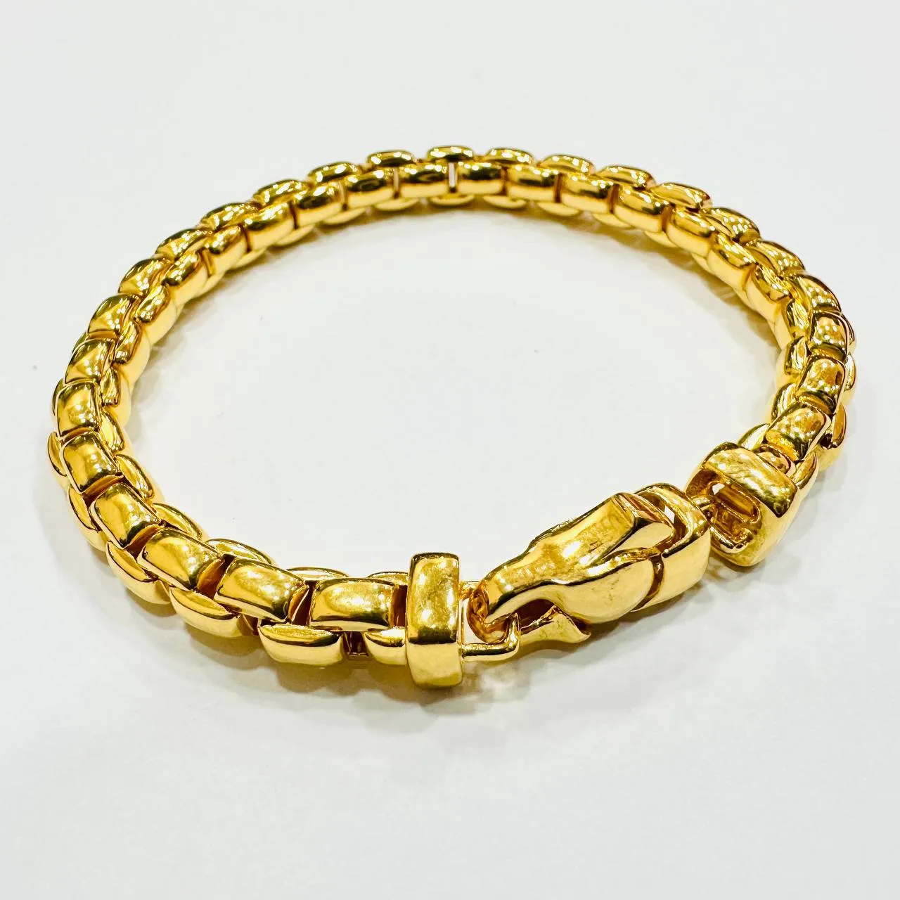 22k / 916 Gold Semi Solid Anchor Bracelet V1