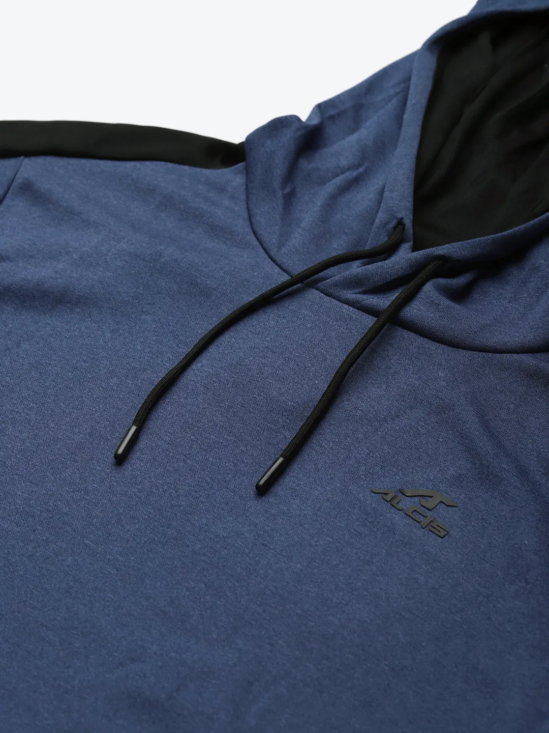 Alcis Men Blue Solid Hooded Training Sweatshirt