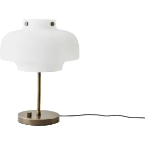 &Tradition Copenhagen Table Lamp SC13 | Satinized Opal Glass/Bronzed Brass