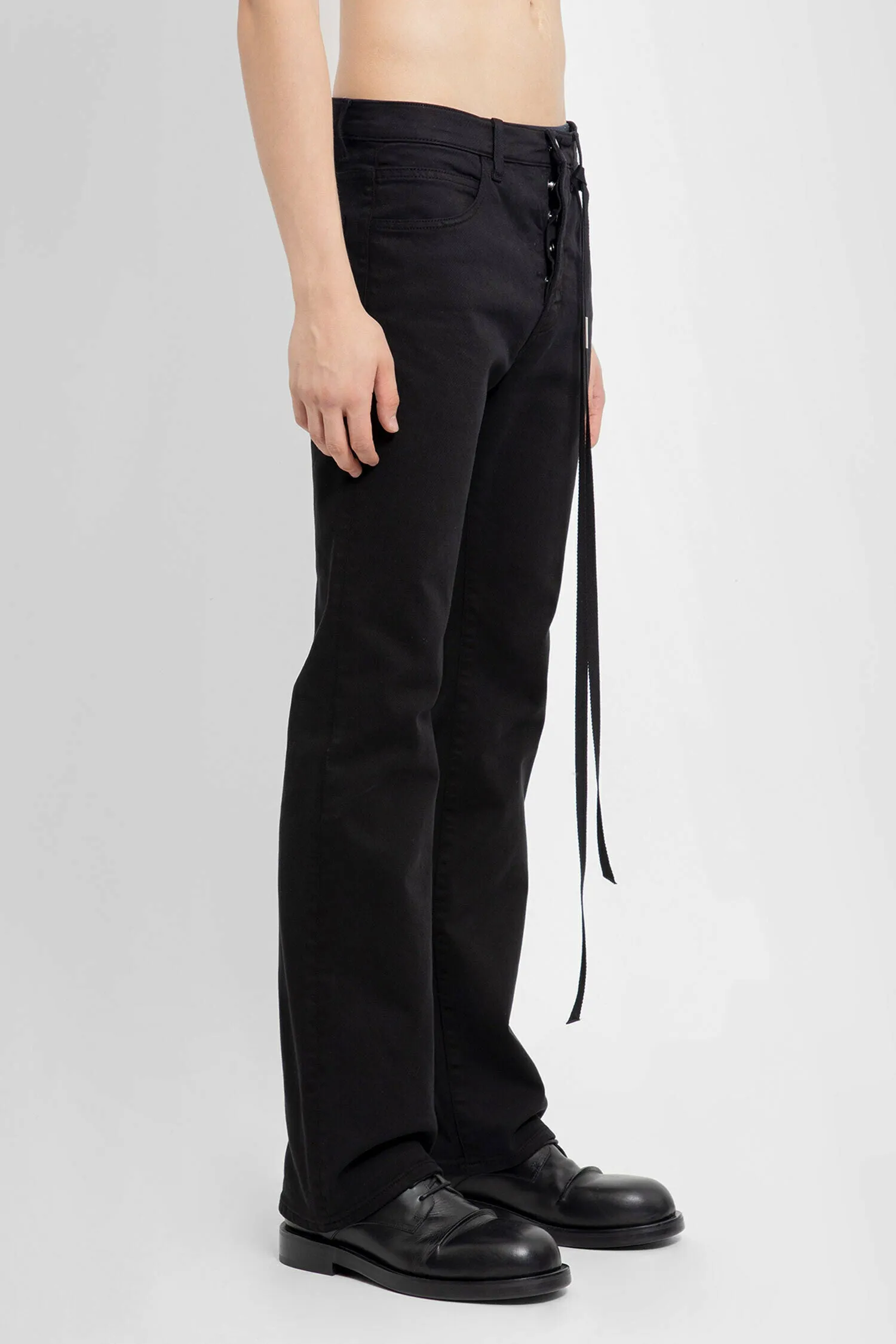 ANN DEMEULEMEESTER MAN BLACK TROUSERS