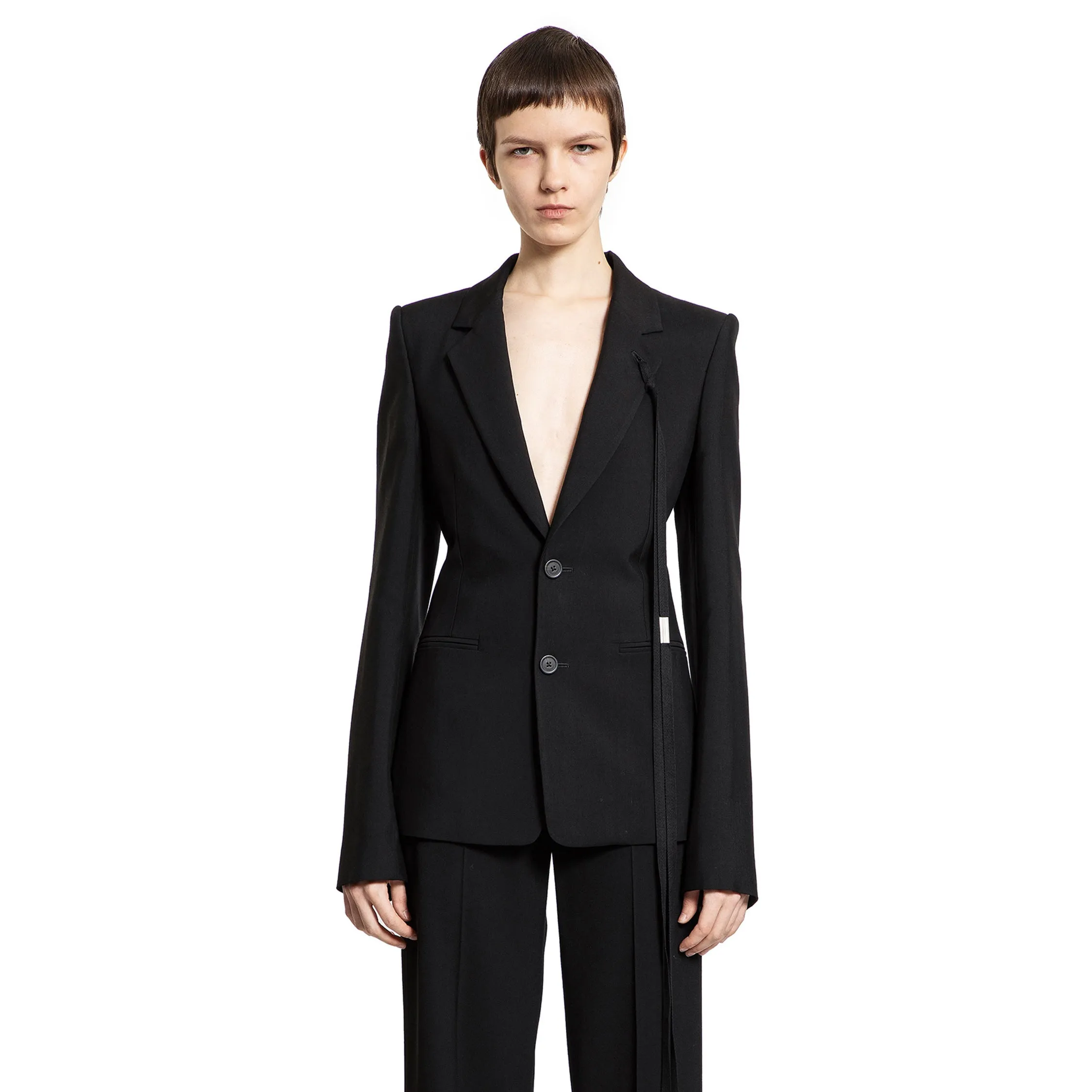 ANN DEMEULEMEESTER WOMAN BLACK BLAZERS