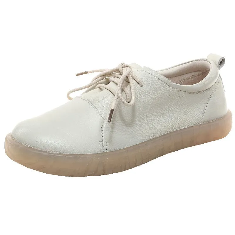 Babakud Leather Soft Bottom Lace up Casual Shoes 35-41