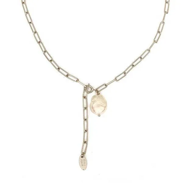 Baroque Pearl Chain Pendant