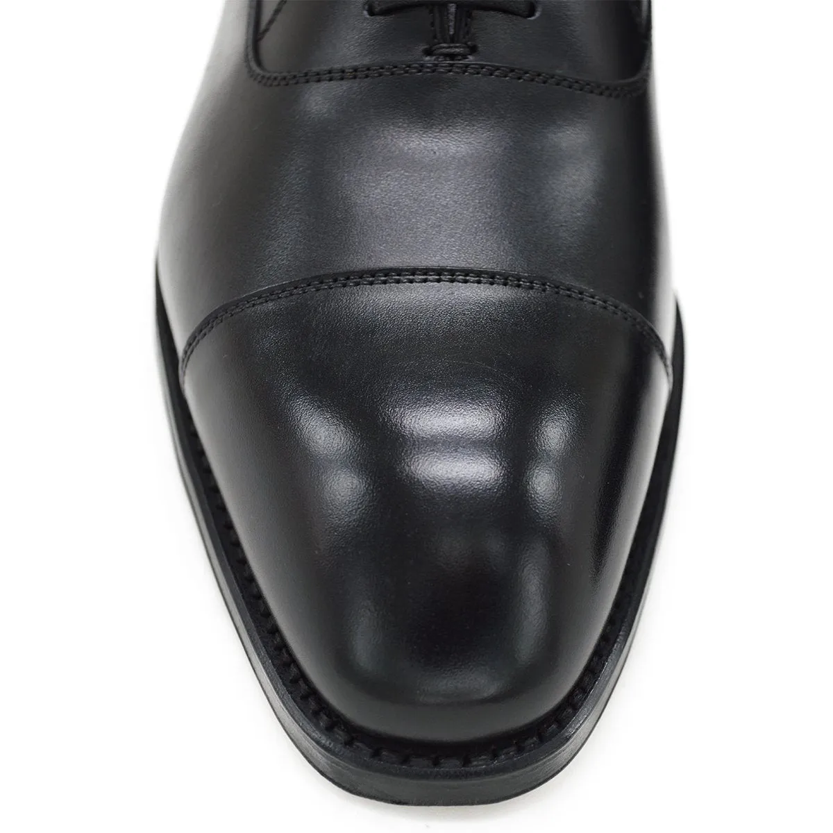 Berwick 1707 Straight Cap Oxford (5217) - Black Boxcalf