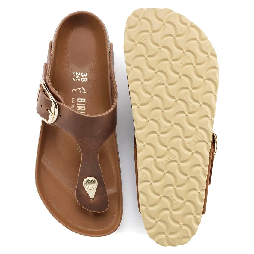 Birkenstock gizeh big buckle leather 1018745 cognac