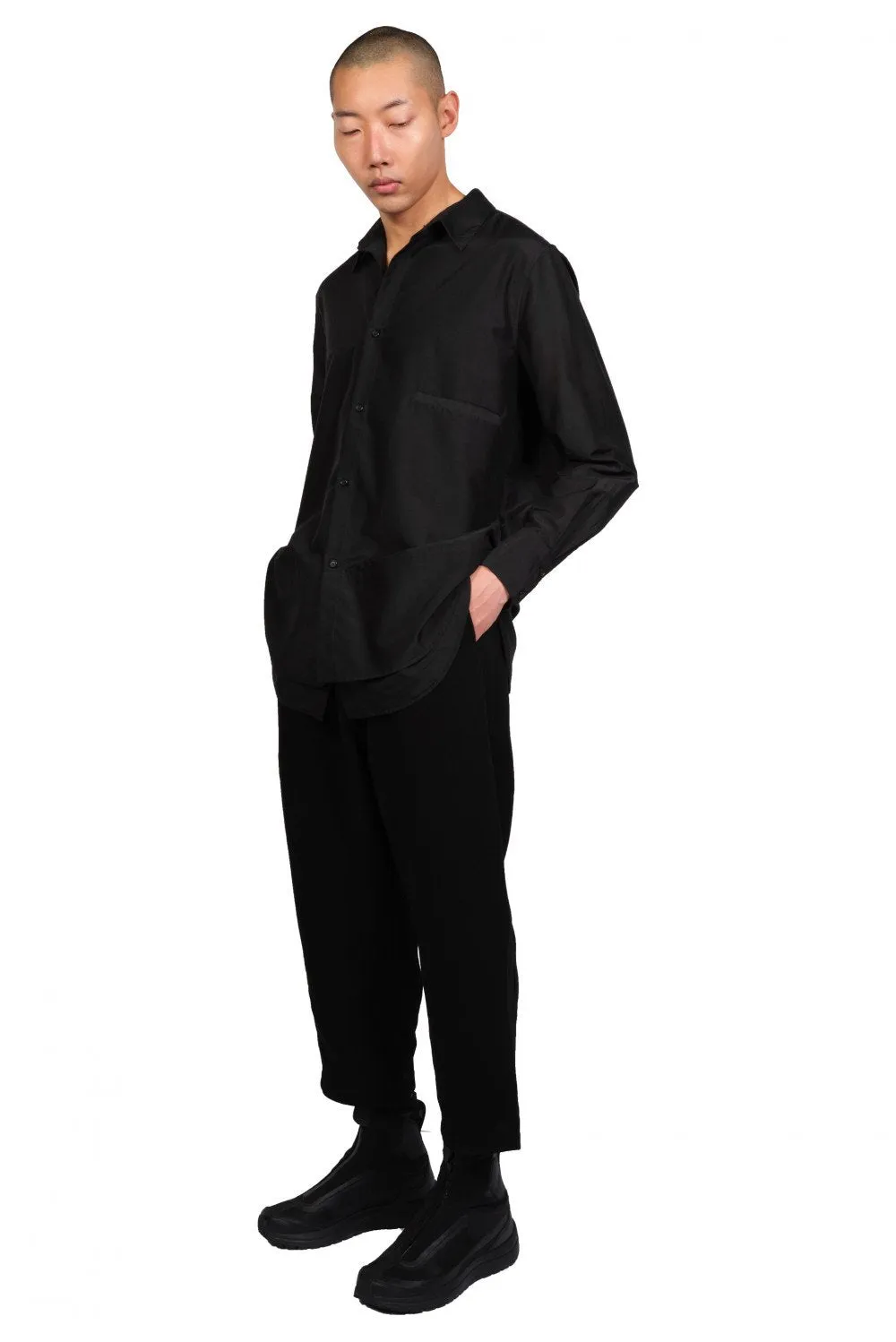 Black Double Layered Shirt