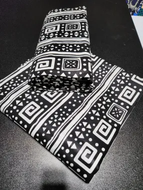 Black Tribal Ankara Print Fabric