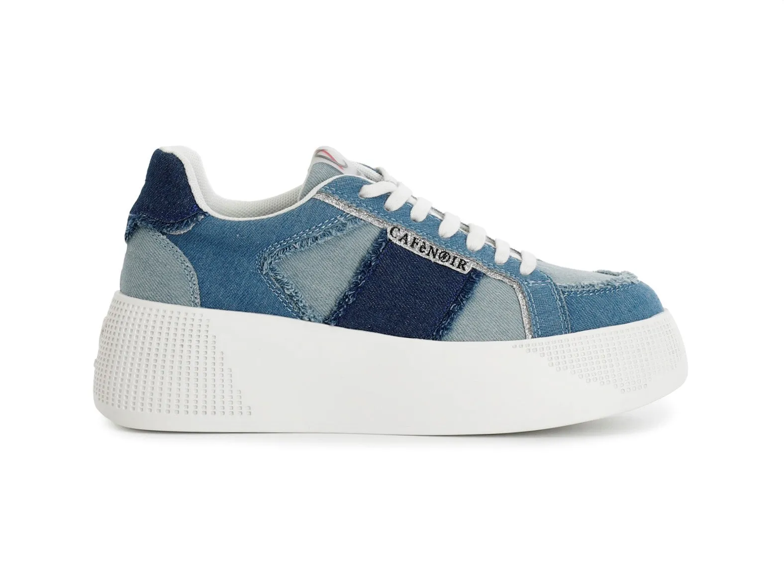 CafèNoir Donna Sneakers Tomaia Tessuto Denim Multi Jeans