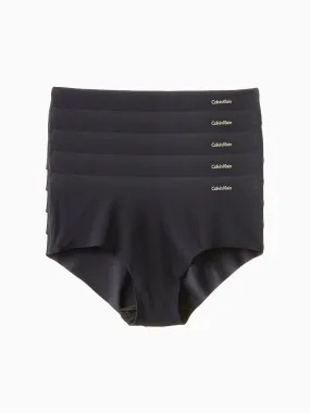 Calvin Klein Women's Invisibles 5 Pack Seamless Hipster Black QD3557 001