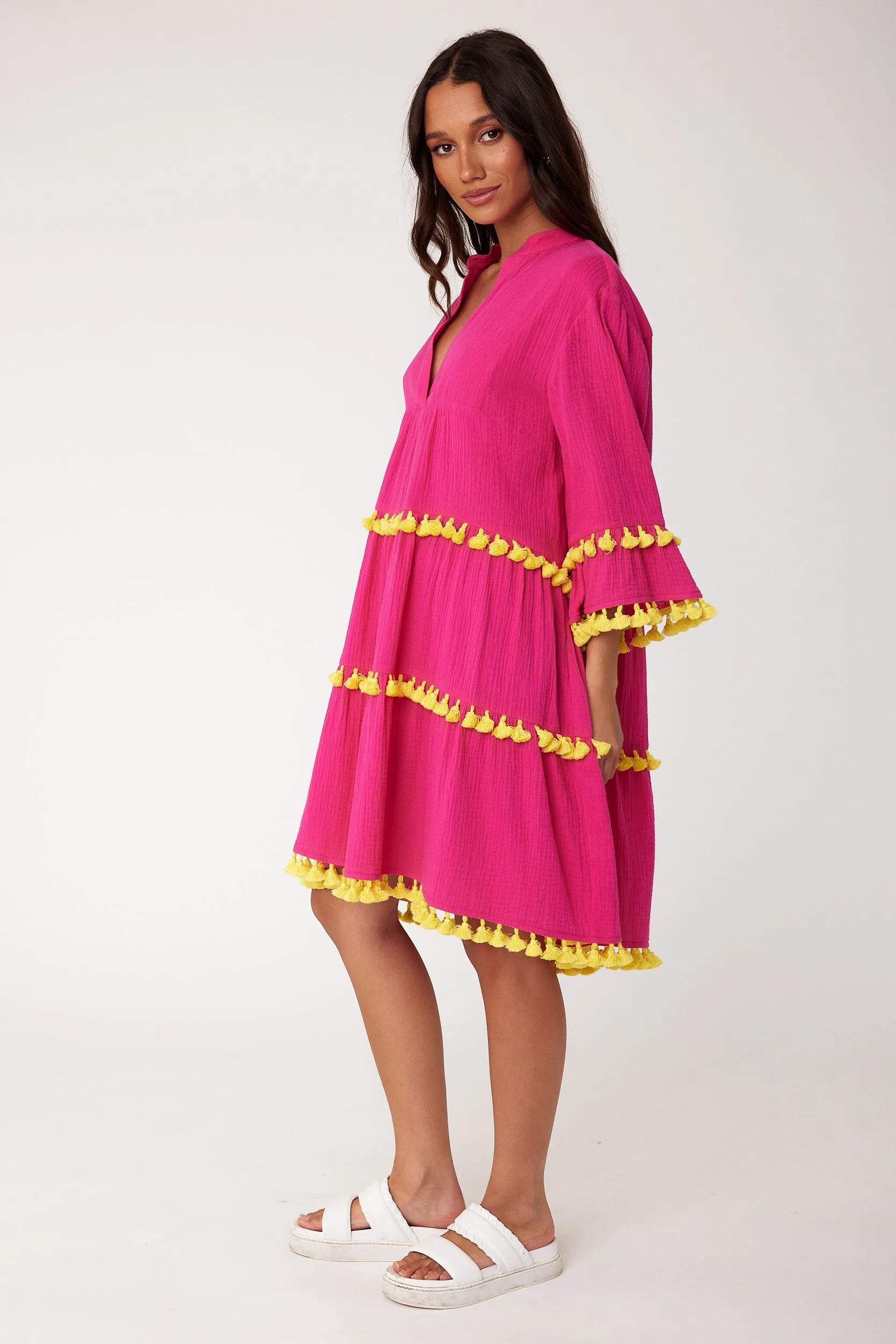 CHARLIE Dress Hot Pink