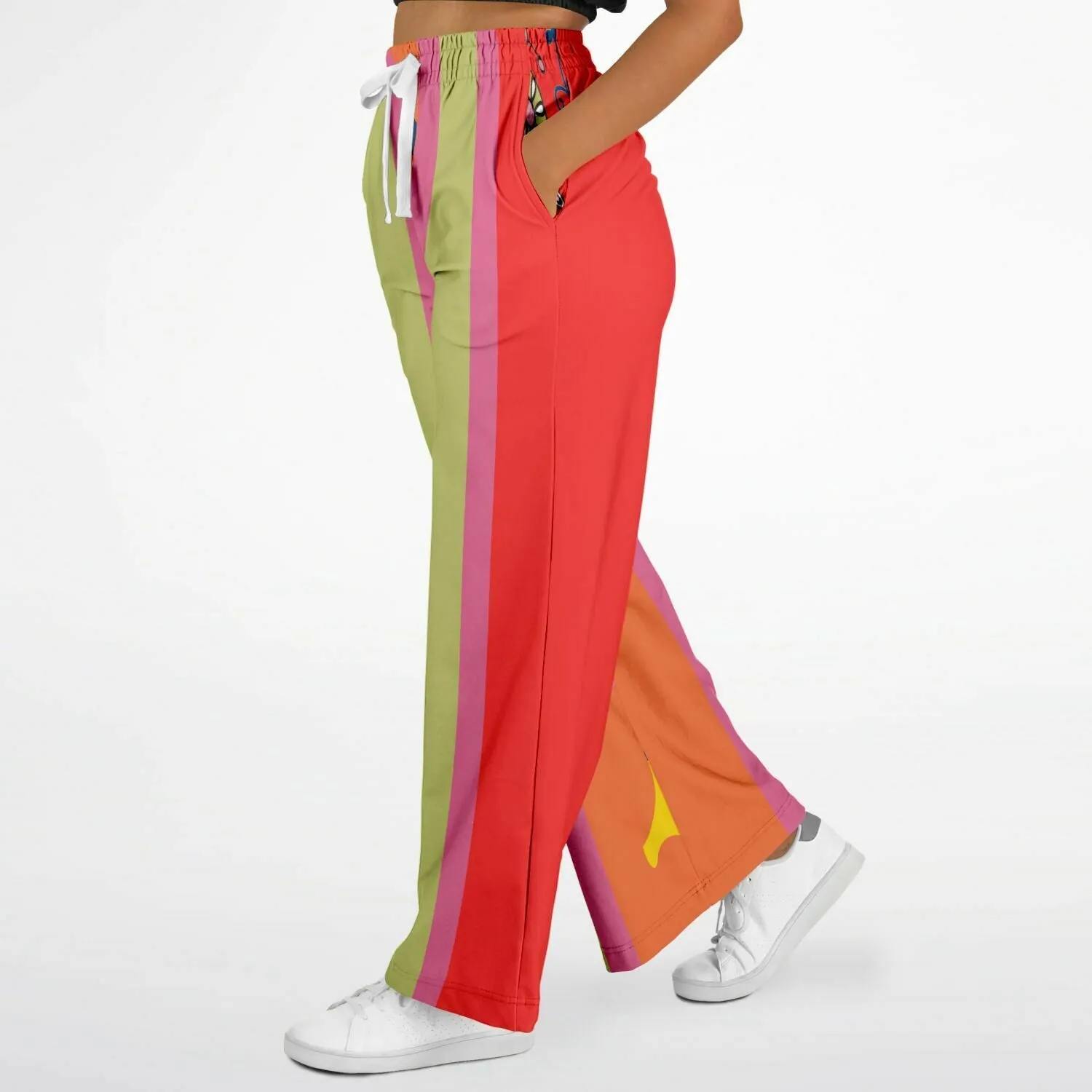 Chili Pepper Colorblock Camo Trio Eco-Poly Stretchy Phat Bellbottoms