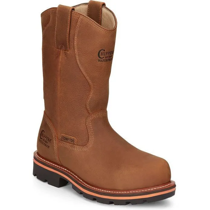 Chippewa Men's Thunderstruck 11 WP Nano Comp Toe Work Boot -Tan- TH1041