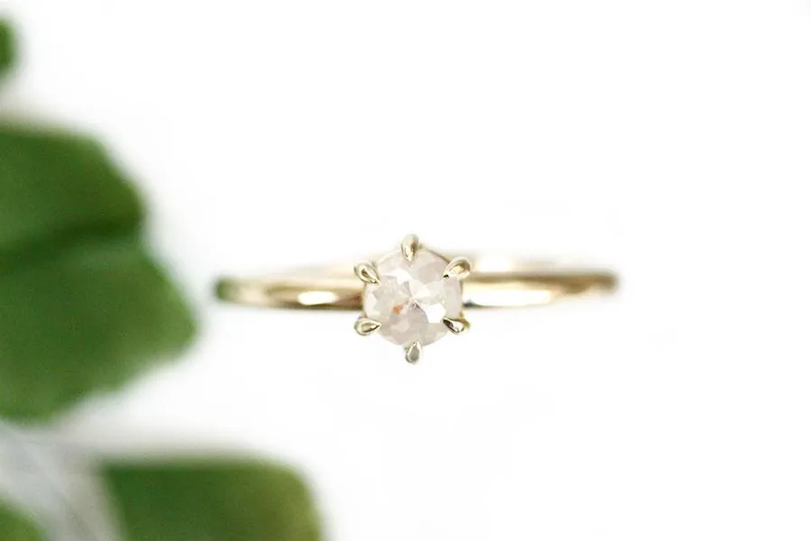 Claire Cream Rose Cut Diamond Ring