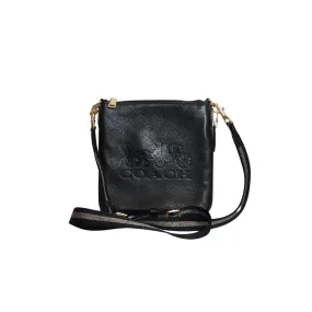 Coach Black Leather Slim 'Jes' Horse Buggy Crossbody Bag | Brand New |