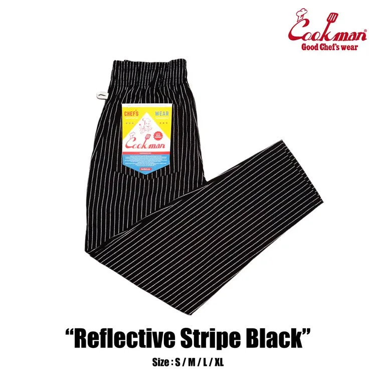 Cookman Chef Pants - Reflective Stripe : Black