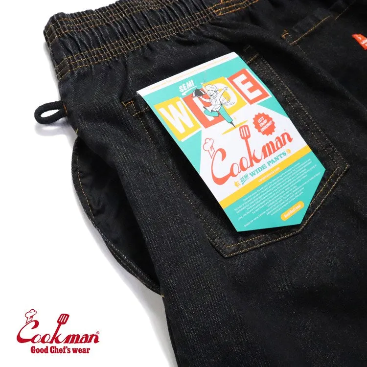 Cookman Chef Pants Semiwide- Denim : Black