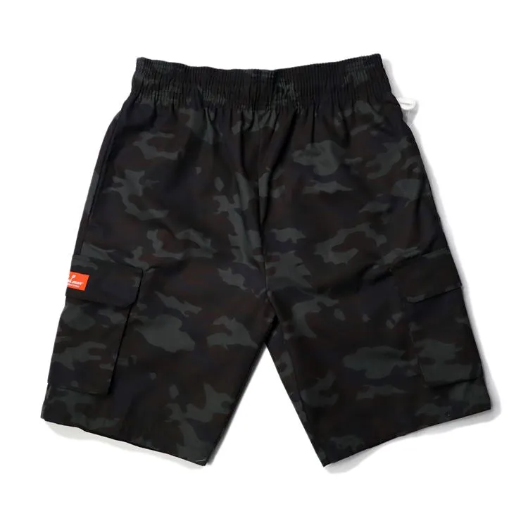 Cookman Chef Short Pants Cargo - Ripstop : Woodland Camo Black