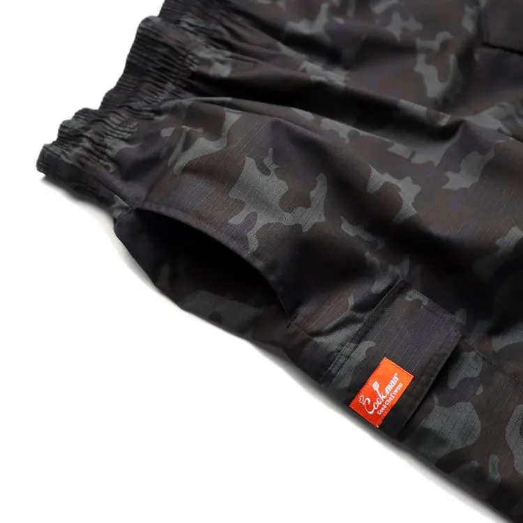 Cookman Chef Short Pants Cargo - Ripstop : Woodland Camo Black