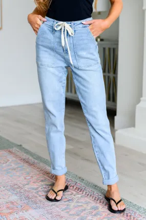 Cooper High Rise Vintage Denim Jogger by Judy Blue