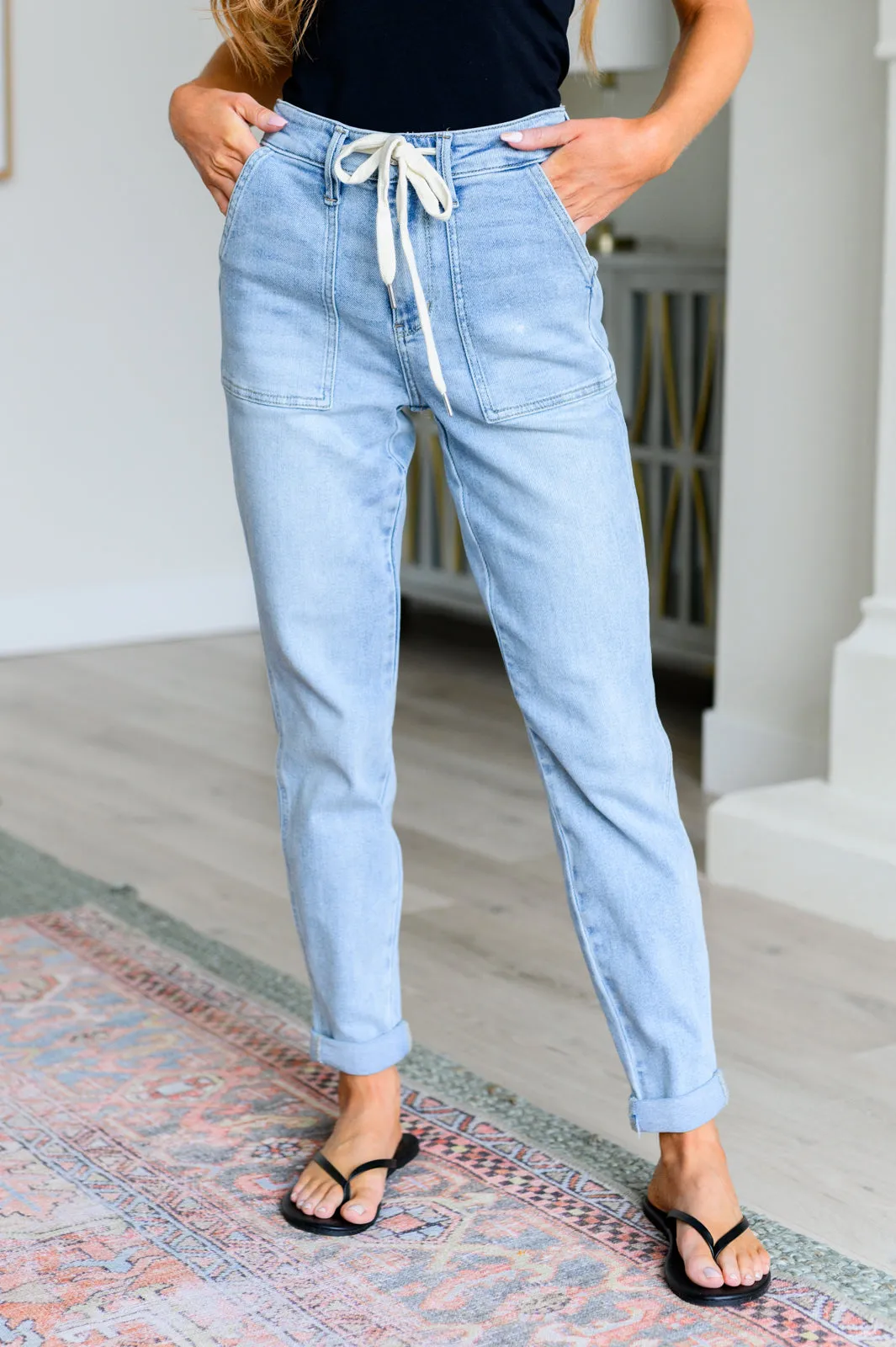 Cooper High Rise Vintage Denim Jogger by Judy Blue