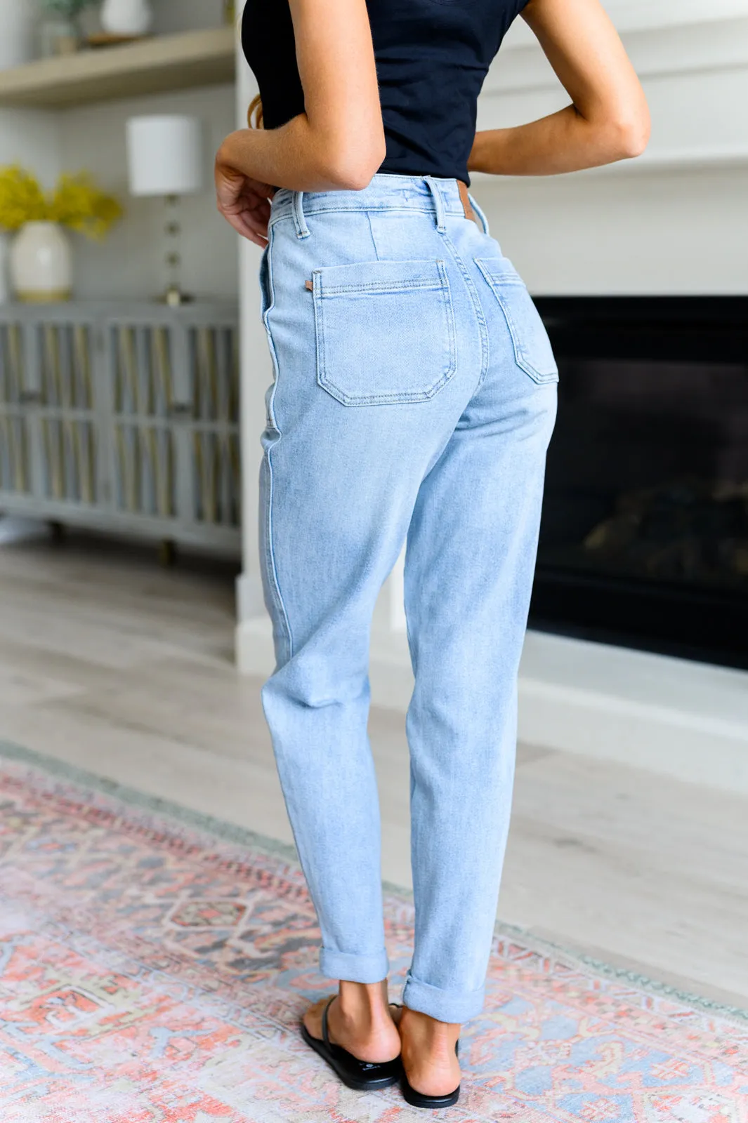 Cooper High Rise Vintage Denim Jogger by Judy Blue