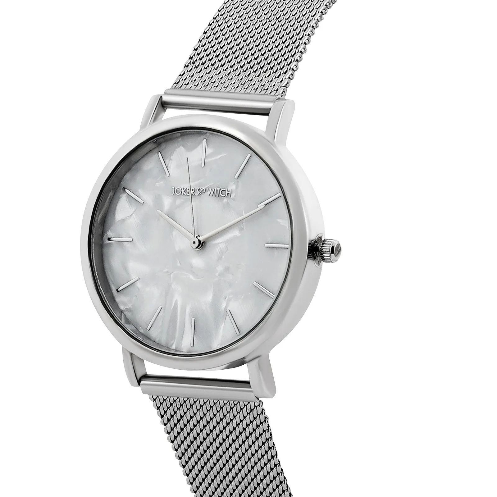 Copenhagen White Dial Silver Mesh Strap Watch