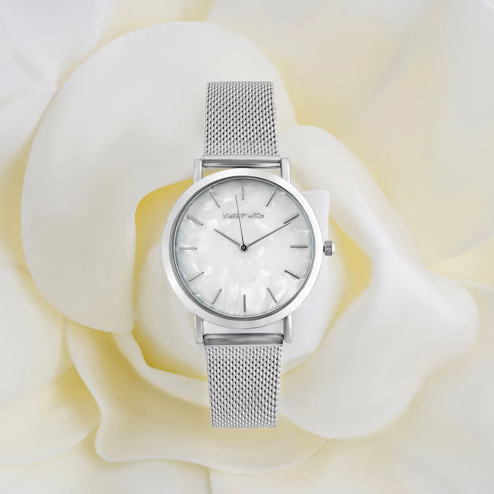 Copenhagen White Dial Silver Mesh Strap Watch