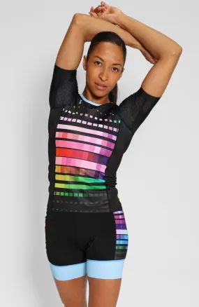 Cyberchic Women's Sleeved No Zip Triathlon Aero Top