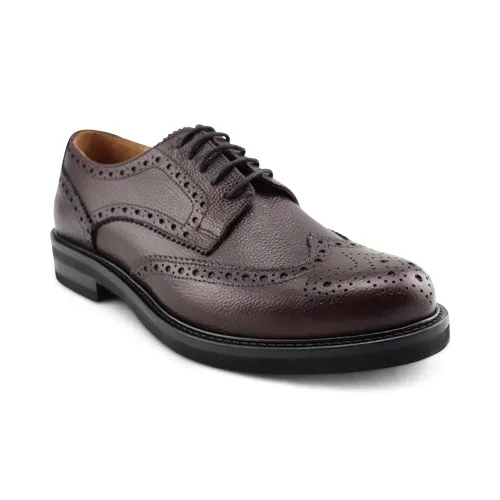 Derby in pelle bordeaux con suola vibram