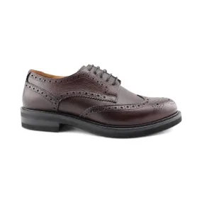 Derby in pelle bordeaux con suola vibram