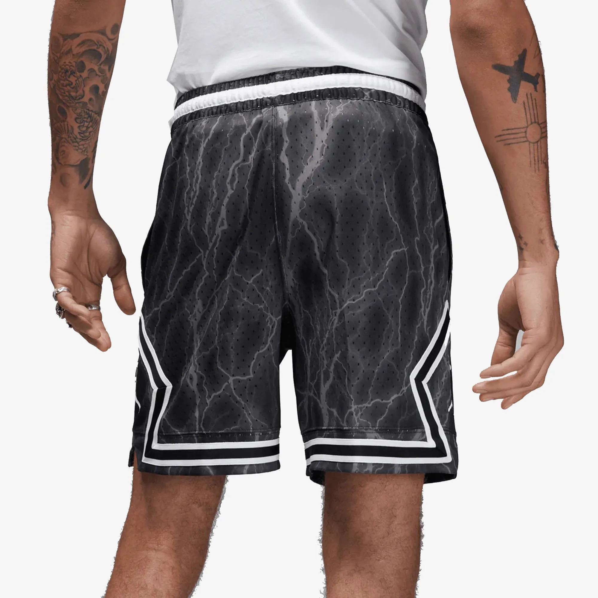 DRI-FIT SPORT DIAMOND SHORTS 'BLACK/WHITE/WHITE'