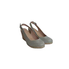 DUNE 'CODA Silver Slingback Wedges | Brand New |