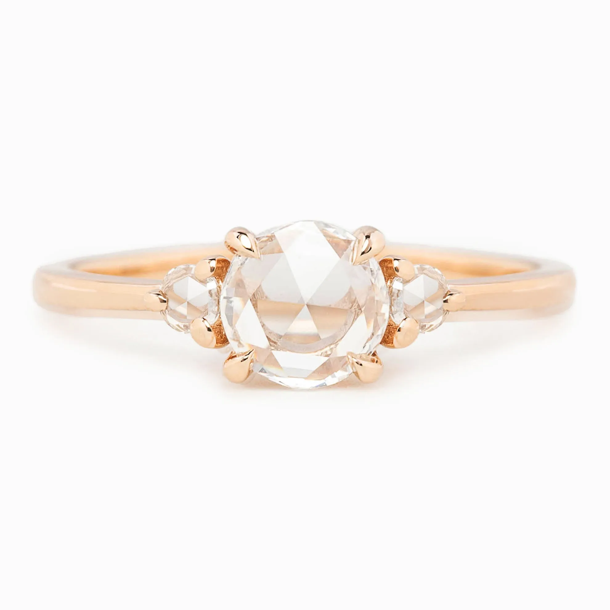 Emilie Three Rose Cut Diamond Ring (Choose your own diamond)