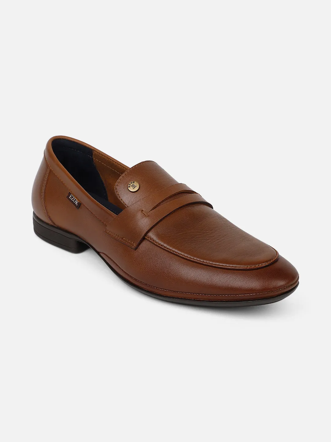 Ezok Men Leather Loafer Mocassins ( Brown )