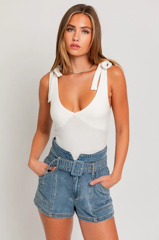 Gigi Shoulder Tie Bodysuit [online exclusive]