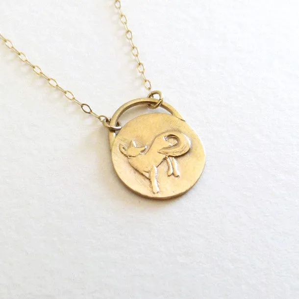 Gold Fox Necklace