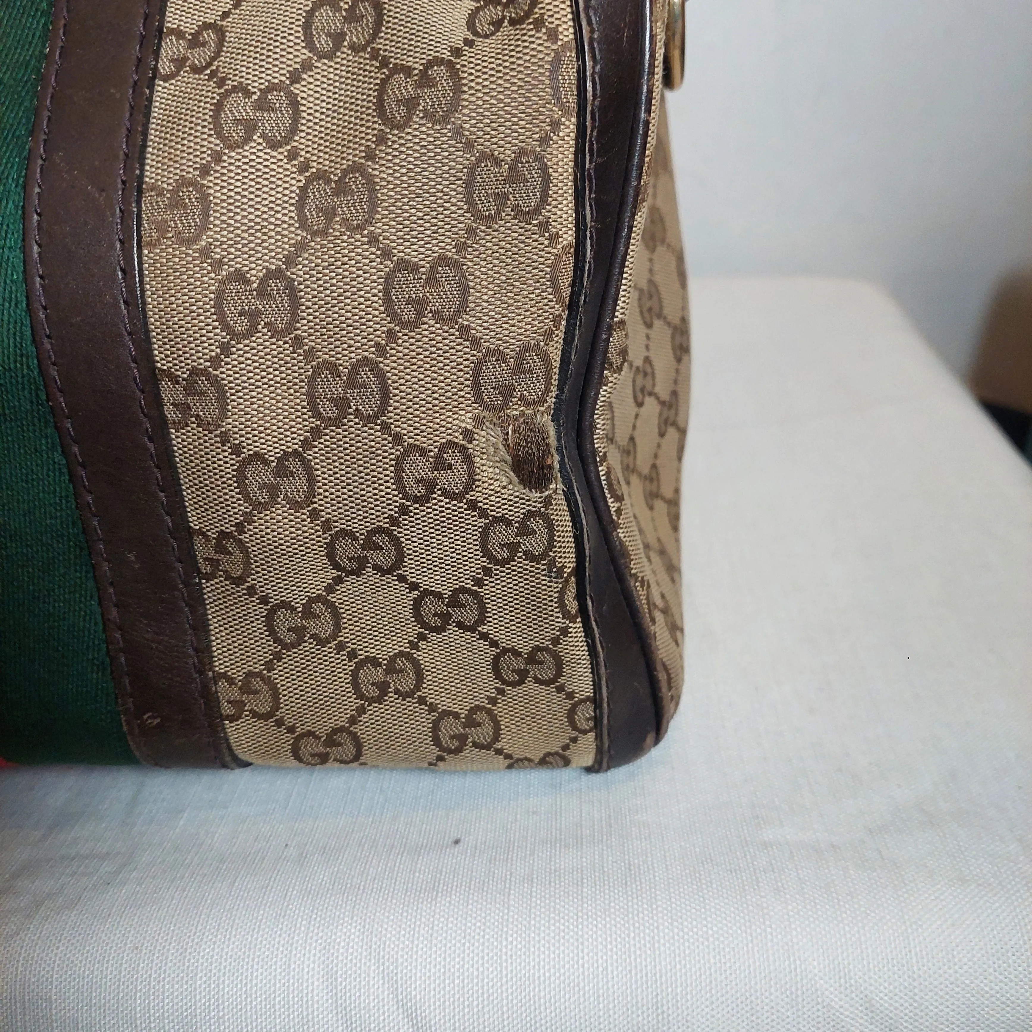 Gucci Monogram Canvas and Leather Tote Bag | Pre loved |