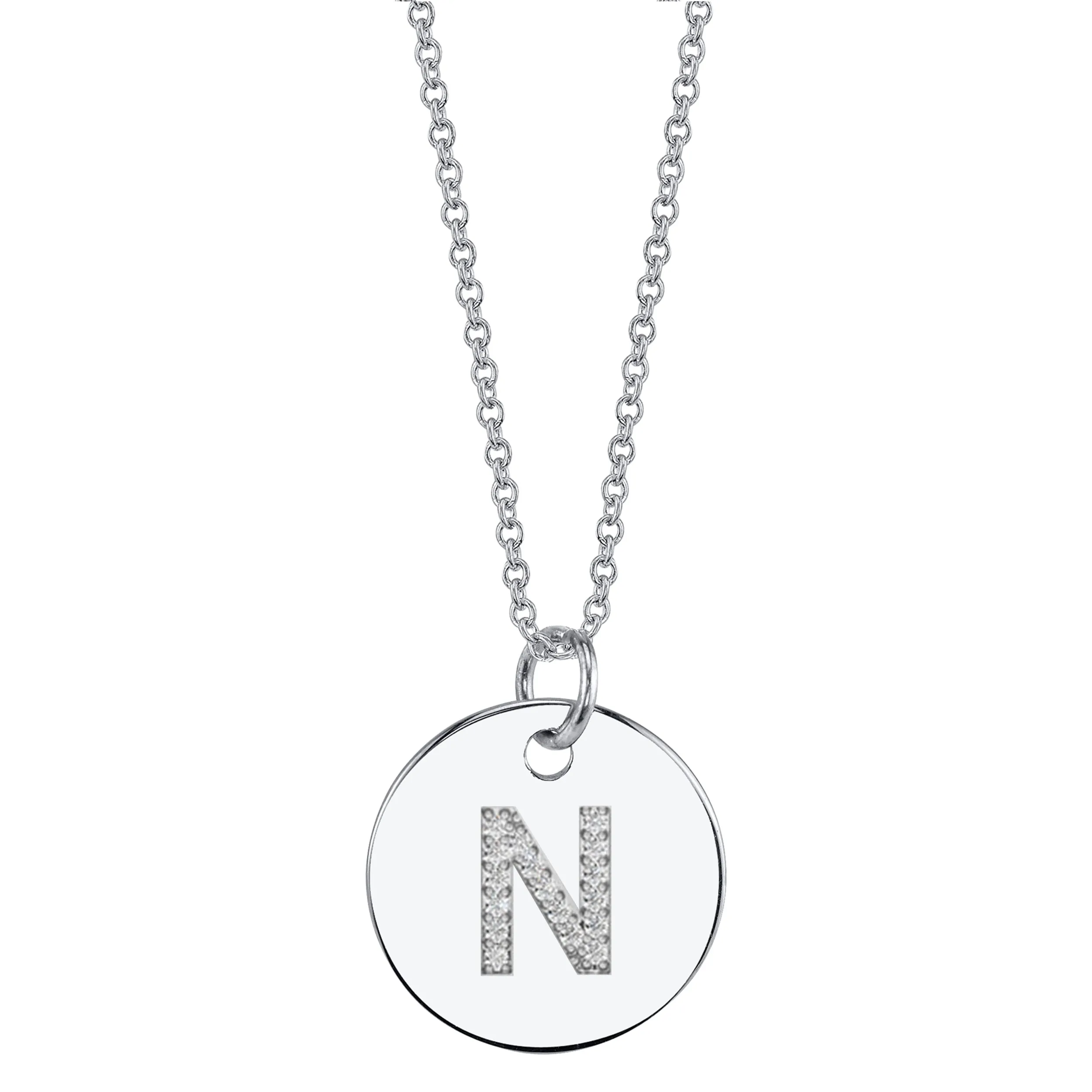 Halo Initial Birthstone Necklace (A - Z)