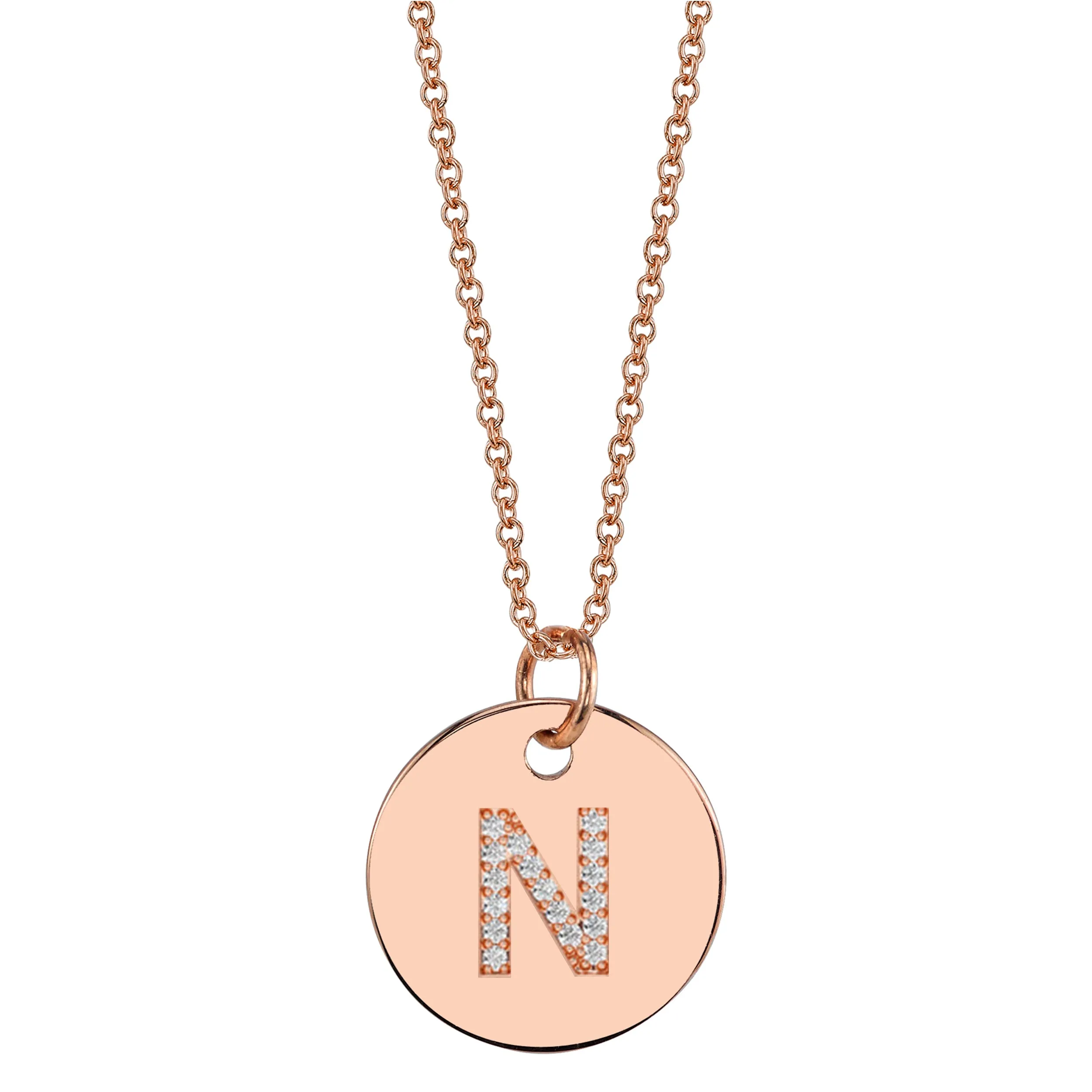 Halo Initial Birthstone Necklace (A - Z)