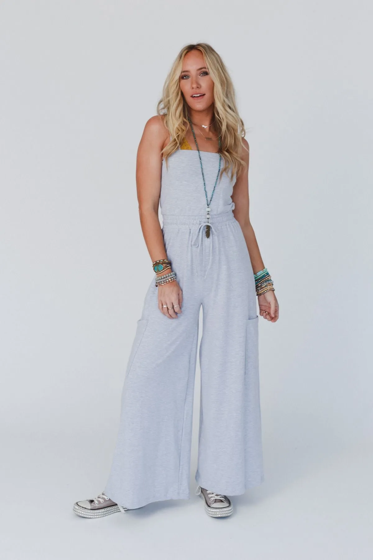 High Road Jersey Jumpsuit - Heather Gray