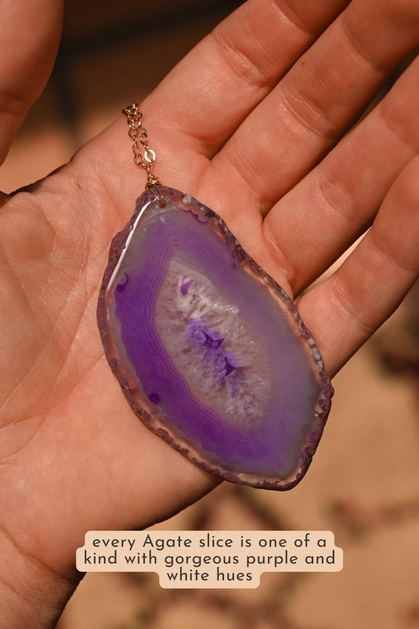 Highest Self Purple Agate Necklace