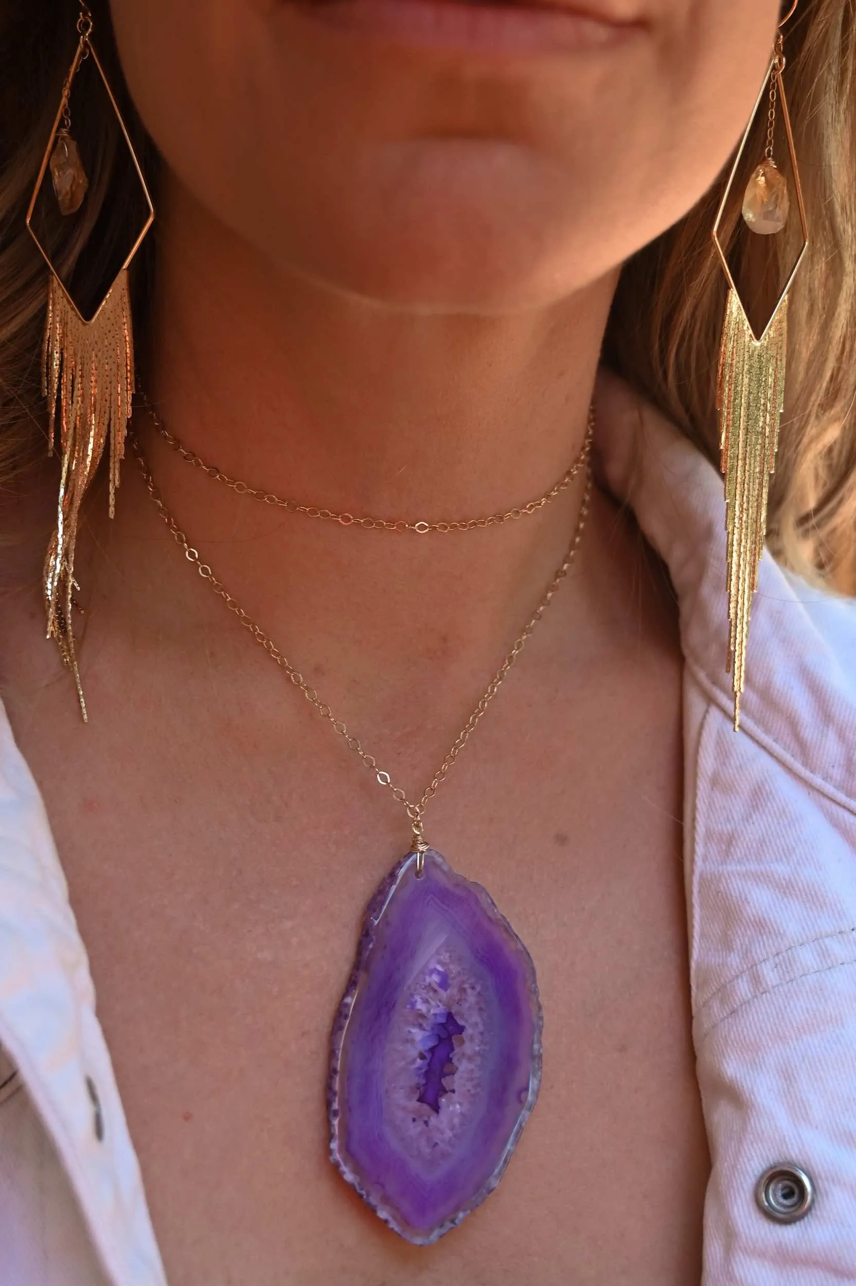 Highest Self Purple Agate Necklace