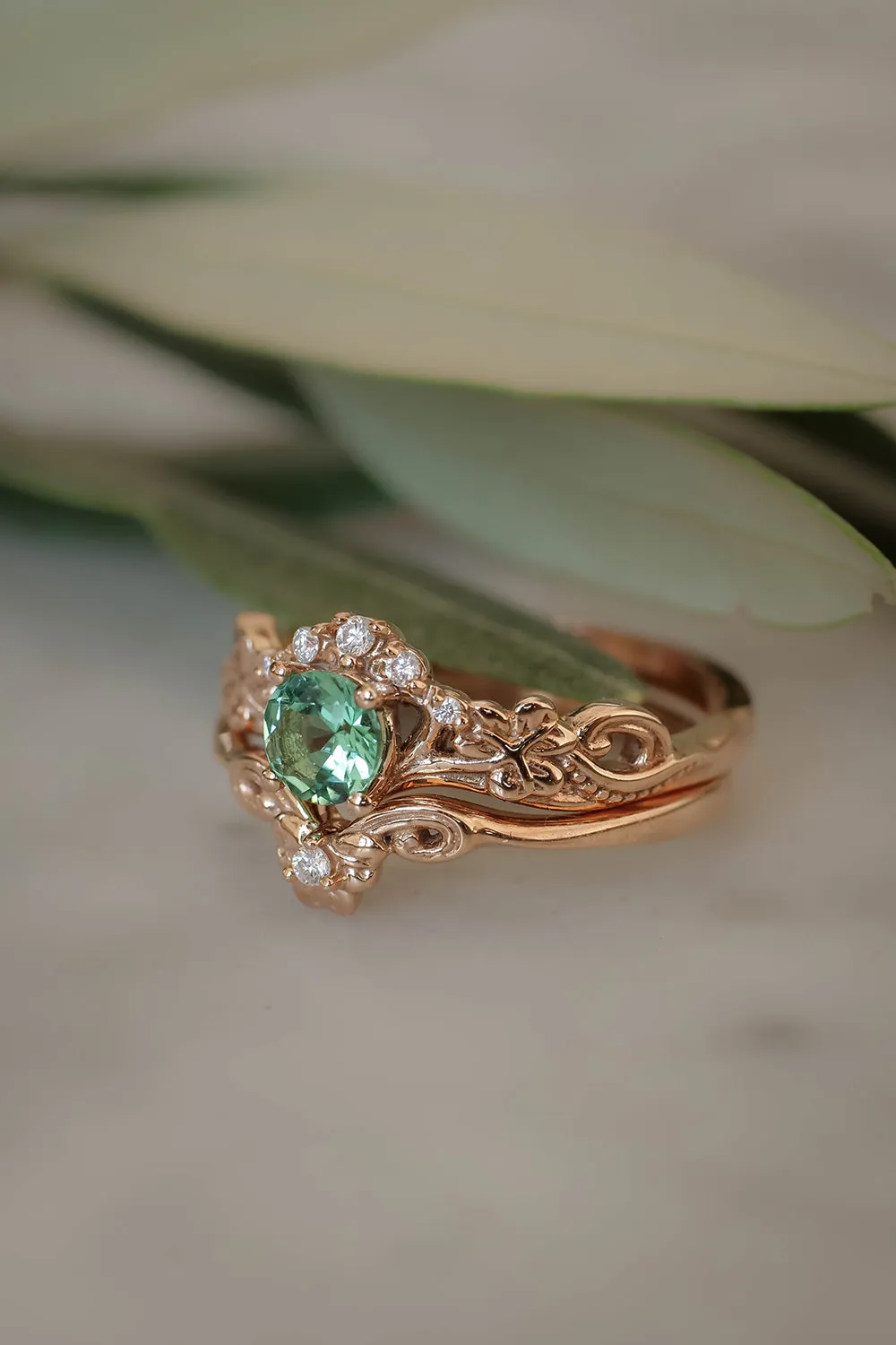 Horta | custom bridal ring setting, engagement & wedding band set