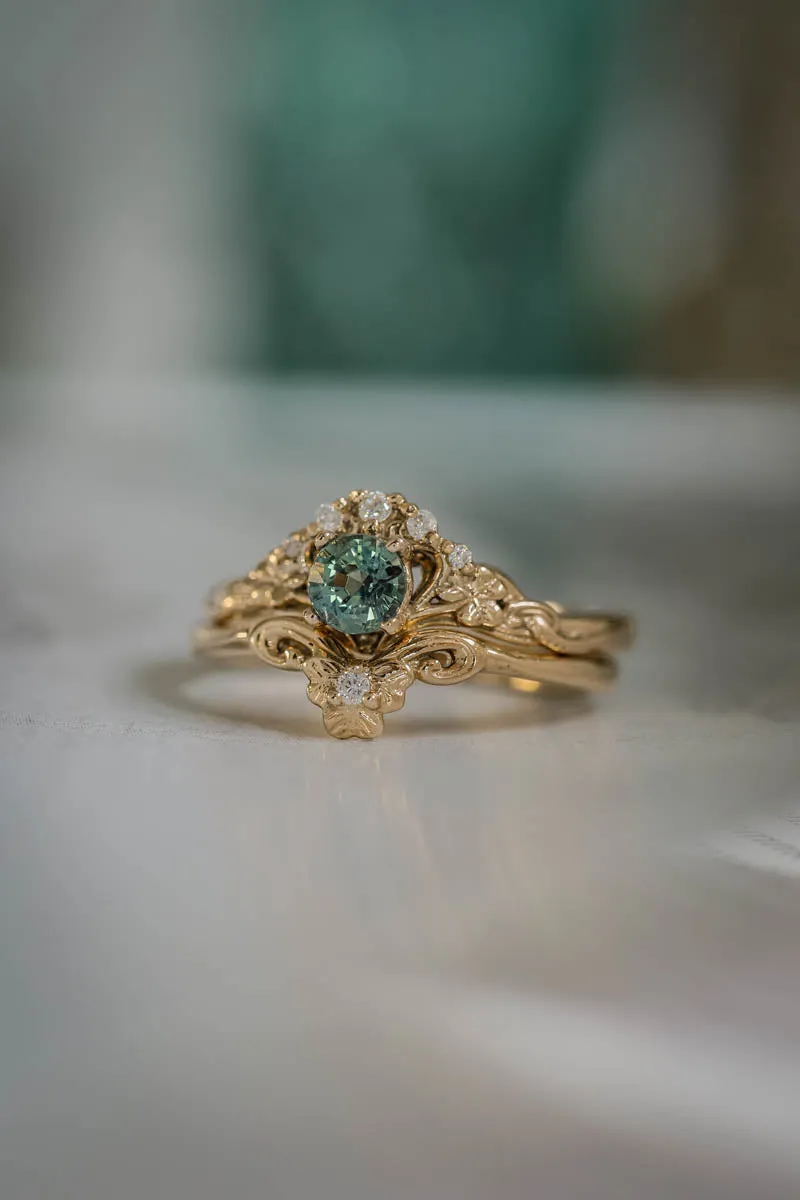 Horta | custom bridal ring setting, engagement & wedding band set