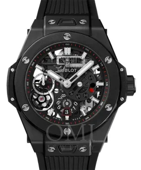 HUBLOT BIG BANG MECA-10 BLACK MAGIC CERAMIC 45MM 414.CI.1123.RX WITH RUBBER BAND