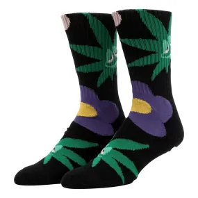 HUF ALLERGIES CREW SOCK-BLACK